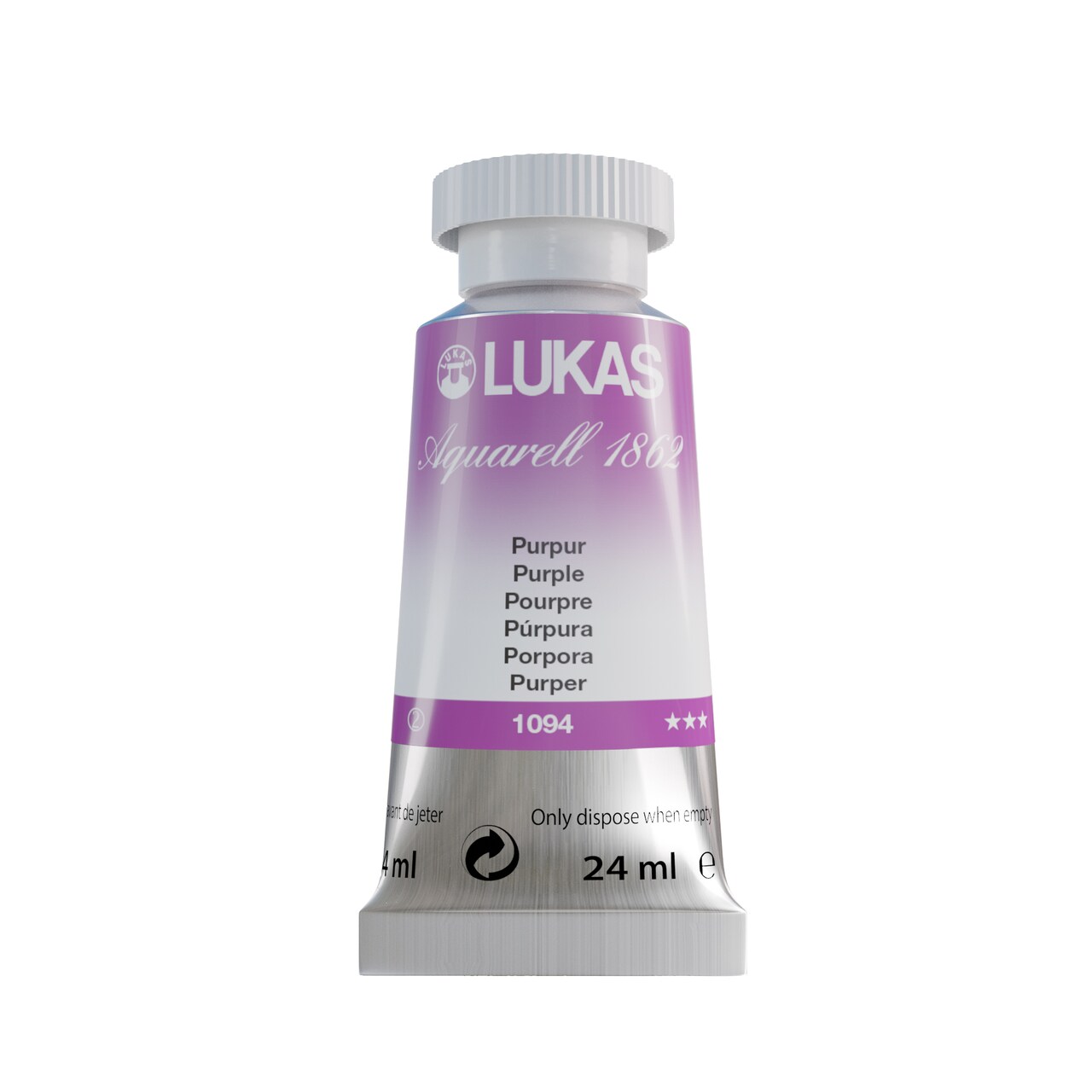 LUKAS 1862 Aquarell Artists' Watercolor Tubes, 24ml - Vibrant Professional Grade Watercolor Paint - Easy-to-Wet, Intense Color, Long-lasting - Ideal for Professional Watercolorists